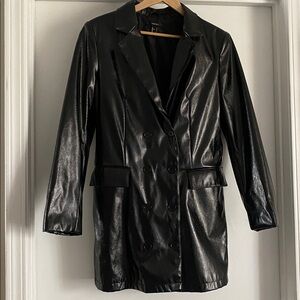 Forever 21 Faux leather blazer dress